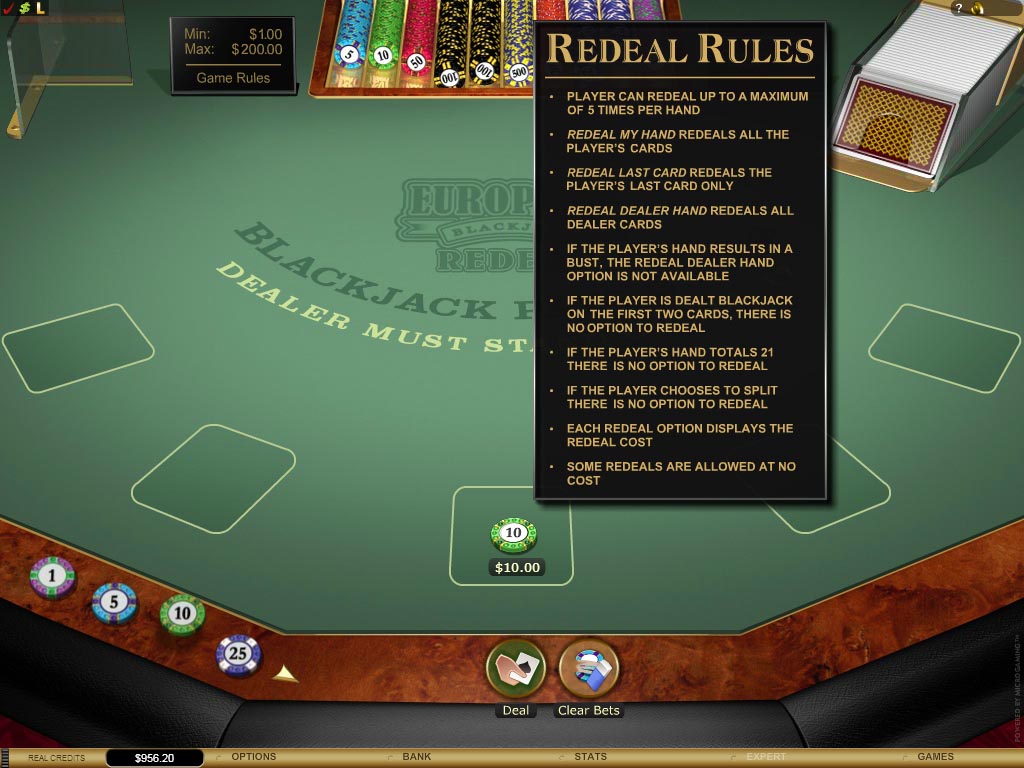 European Blackjack Redeal Gold Gives Baccarat Players an Easy Entrance into a New Game